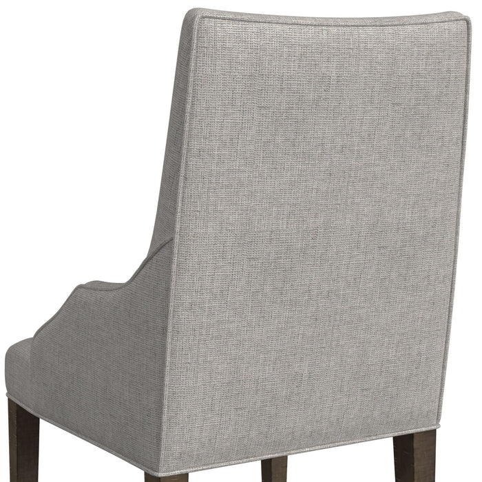 Yellowstone Dining Host Chair with Grey Fabric in Medium Brown (2 Per Carton) - Faith Furniture (Manhattan, KS)