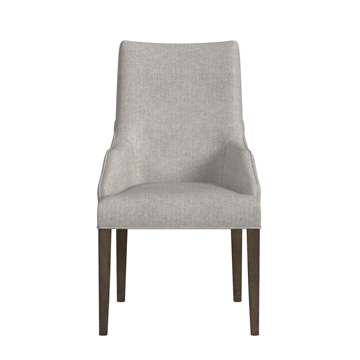 Yellowstone Dining Host Chair with Grey Fabric in Medium Brown (2 Per Carton) - Faith Furniture (Manhattan, KS)