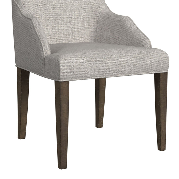 Yellowstone Dining Host Chair with Grey Fabric in Medium Brown (2 Per Carton) - Faith Furniture (Manhattan, KS)