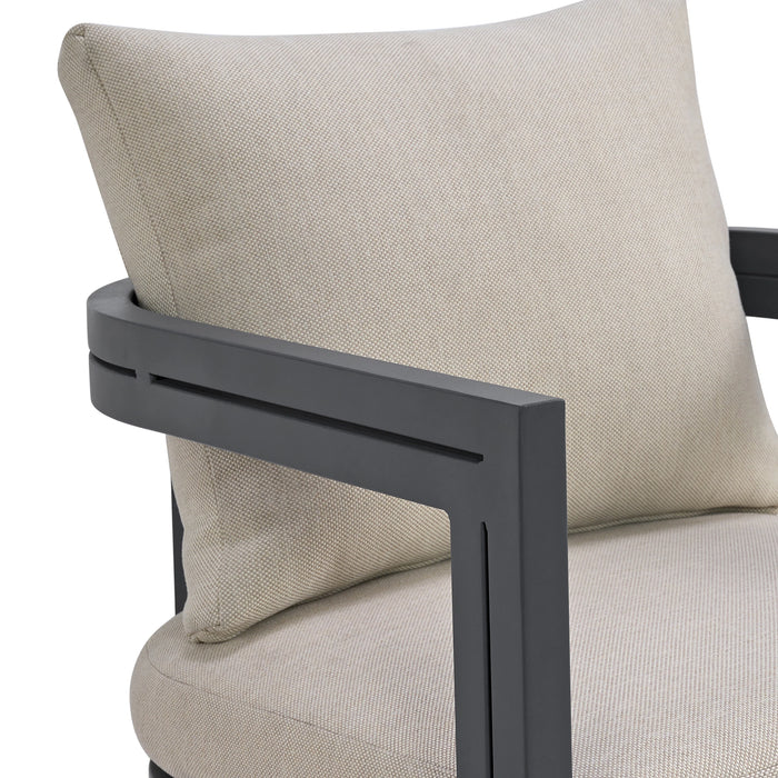 Playa Standard Height Dining Set in Dark Grey-Table and Four Chairs