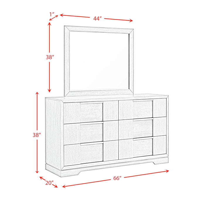Kelis Panel Bedroom Set with LED