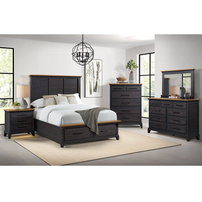 Montrose Storage Bed in Espresso & Brown
