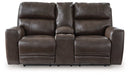 Crossplex Power Reclining Loveseat with Console - Faith Furniture (Manhattan, KS)
