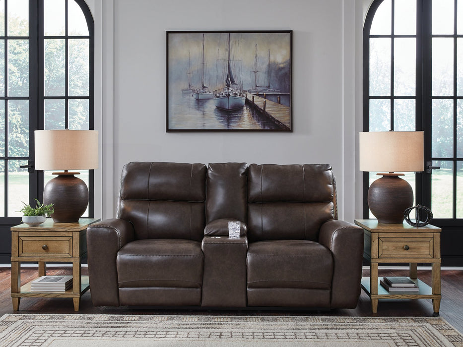 Crossplex Power Reclining Loveseat with Console - Faith Furniture (Manhattan, KS)