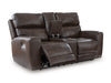 Crossplex Power Reclining Loveseat with Console - Faith Furniture (Manhattan, KS)