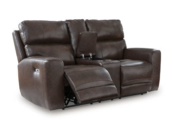 Crossplex Power Reclining Loveseat with Console - Faith Furniture (Manhattan, KS)