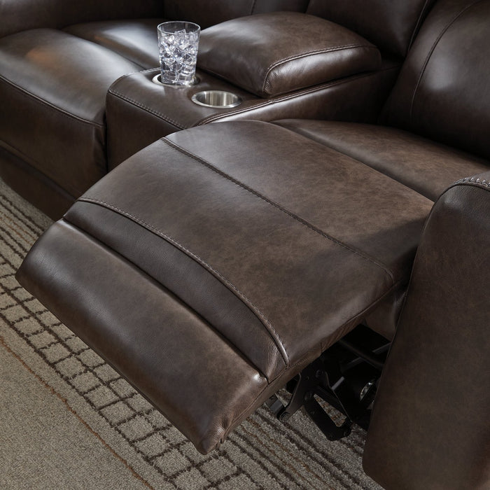 Crossplex Power Reclining Loveseat with Console - Faith Furniture (Manhattan, KS)