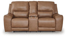 DeepWakes Power Reclining Loveseat with Console - Faith Furniture (Manhattan, KS)