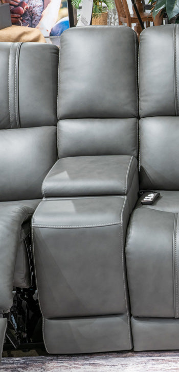 5Z - Pittson Power Reclining Sectional Loveseat with Console - Faith Furniture (Manhattan, KS)