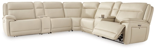 Double Deal Reclining Sectional with 2 Consoles - Faith Furniture (Manhattan, KS)