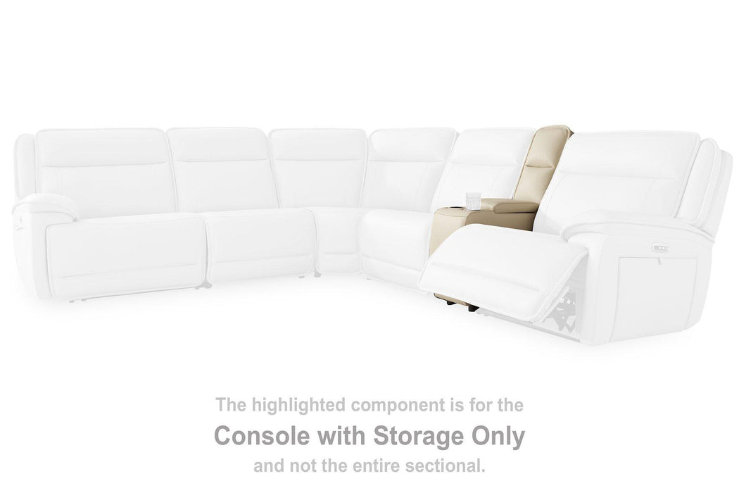 Double Deal Reclining Sectional with Console - Faith Furniture (Manhattan, KS)