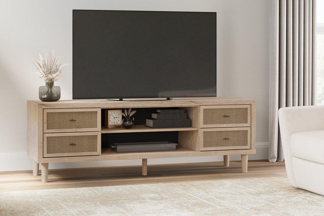 Cielden 72" TV Stand with Electric Fireplace - Faith Furniture (Manhattan, KS)
