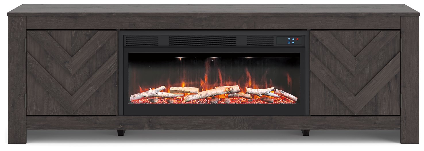 Cayboni 71" TV Stand with Electric Fireplace - Faith Furniture (Manhattan, KS)
