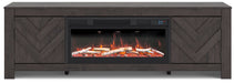 Cayboni 71" TV Stand with Electric Fireplace - Faith Furniture (Manhattan, KS)