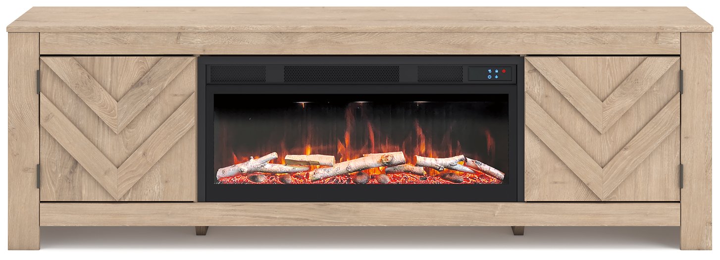 Cayboni 71" TV Stand with Electric Fireplace - Faith Furniture (Manhattan, KS)