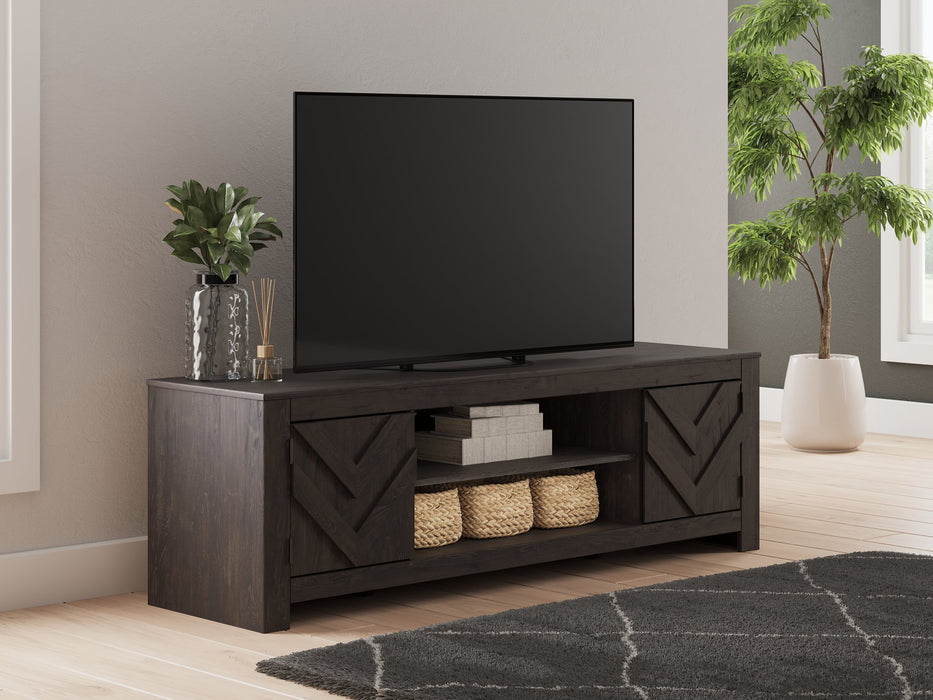 Cayboni 71" TV Stand with Electric Fireplace - Faith Furniture (Manhattan, KS)