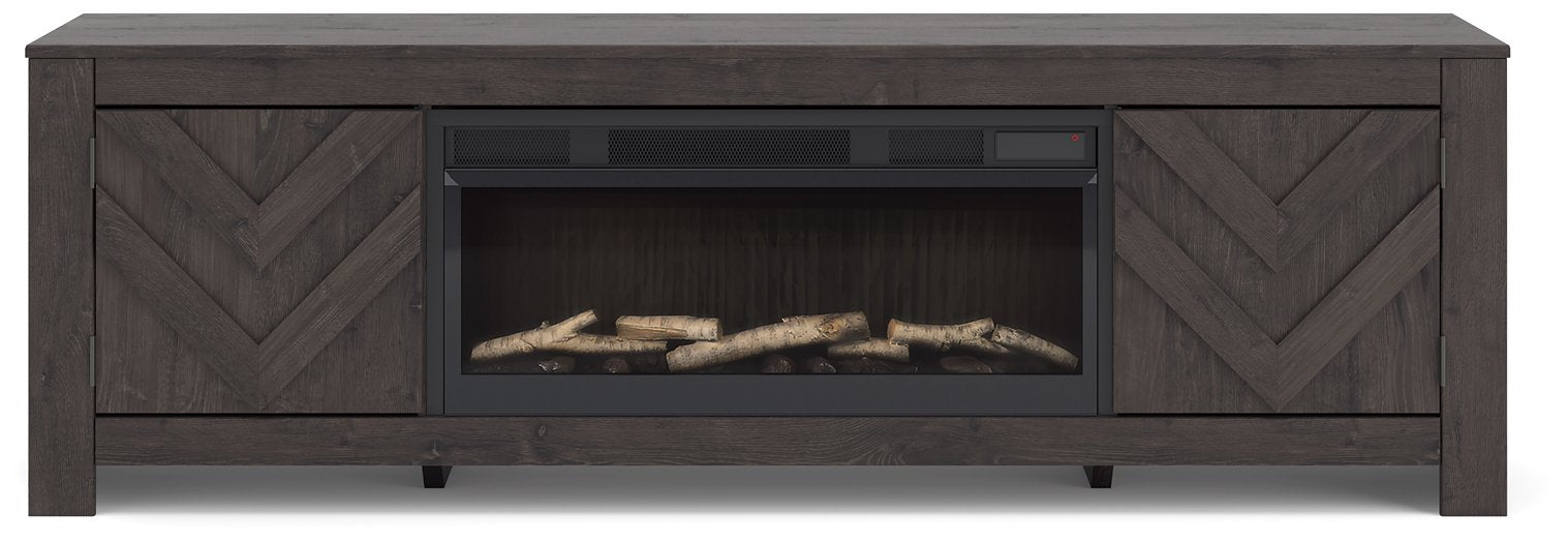 Cayboni 71" TV Stand with Electric Fireplace - Faith Furniture (Manhattan, KS)
