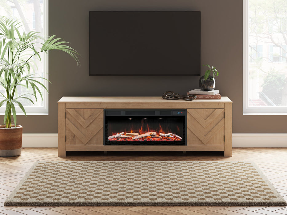 Cayboni 71" TV Stand with Electric Fireplace - Faith Furniture (Manhattan, KS)