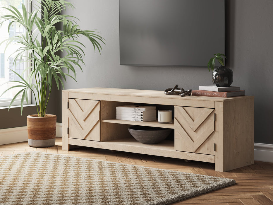 Cayboni 71" TV Stand with Electric Fireplace - Faith Furniture (Manhattan, KS)