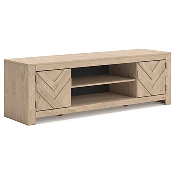 Cayboni 71" TV Stand with Electric Fireplace - Faith Furniture (Manhattan, KS)