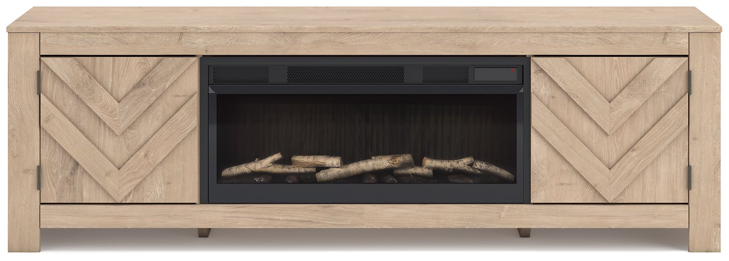 Cayboni 71" TV Stand with Electric Fireplace - Faith Furniture (Manhattan, KS)