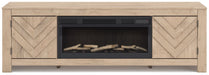 Cayboni 71" TV Stand with Electric Fireplace - Faith Furniture (Manhattan, KS)