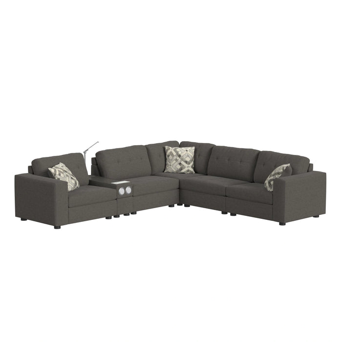 Options One Corner in Palmer Plus Ash with 1 Pillow 20"ÔøΩ