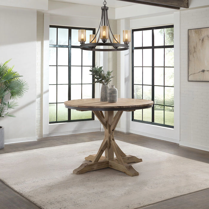 (D680-30) Callista- Round Dining Table- Beach/Natural