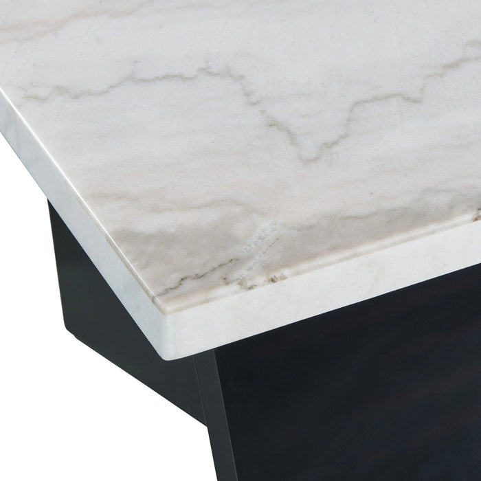 Beckley Coffee Table Complete in White Marble Top