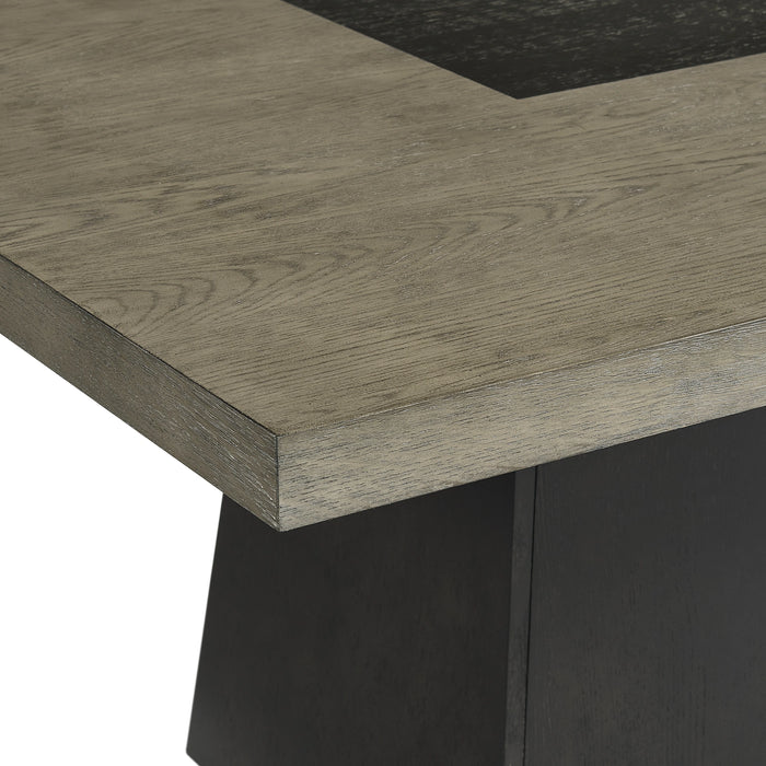 Jemma 2PC Occasional Table Set in Grey and Dark Espresso-Coffee Table & End Table