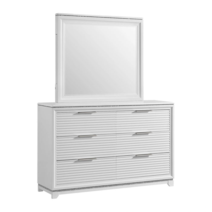 Denmark Dresser and Mirror Set in White
