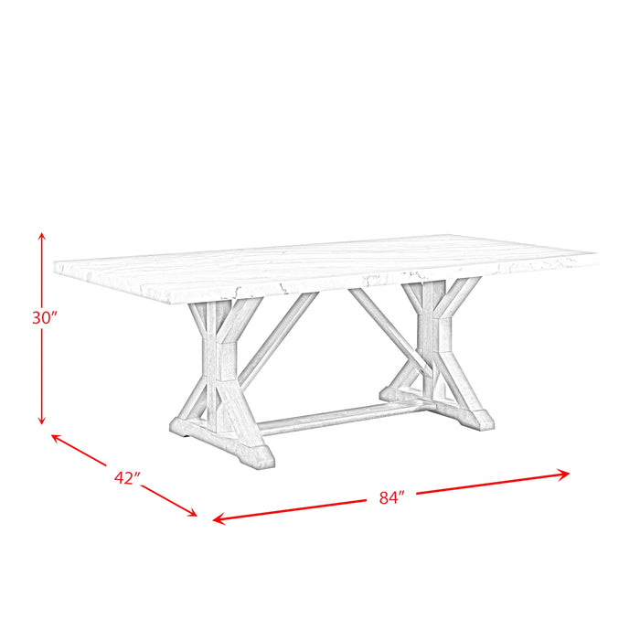 Lakeview 5PC Rectangular Dining Set in White-Table & Four Chairs