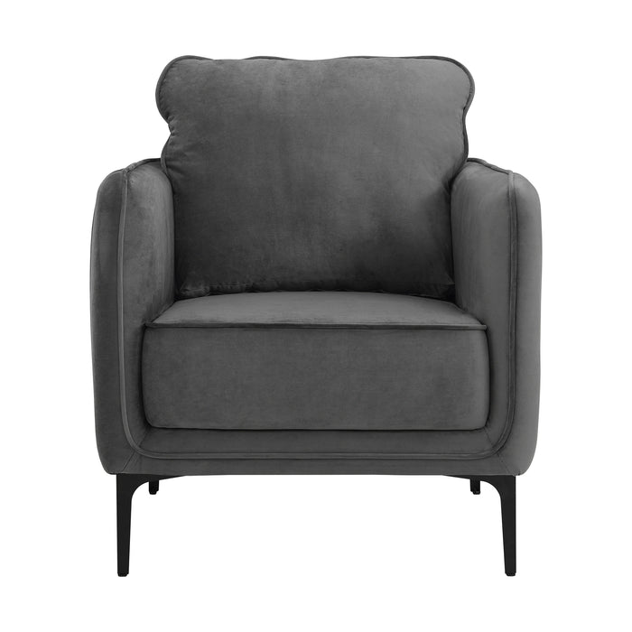 Rae Chair in Lavish 152 Grey Velvet