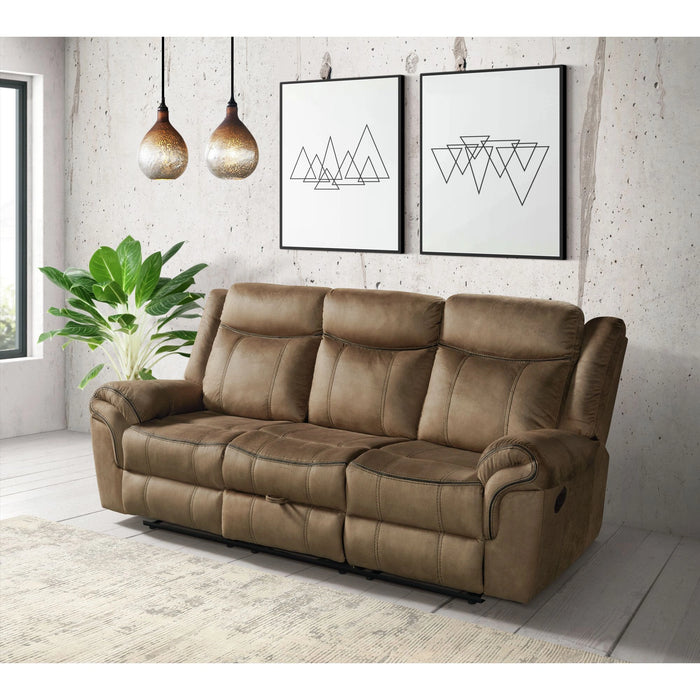 Sorrento Motion Sofa with Dropdown in T101 Brown