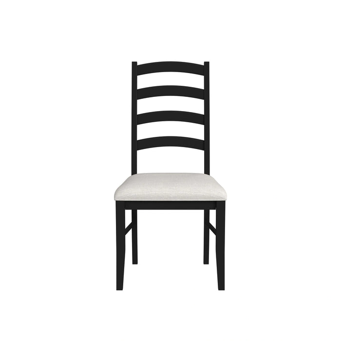 Tulane 6PC Dining Set with Table, 4 Chairs, and Bench in Oak and Black