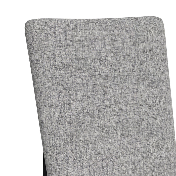 Marlene Dining Side Chair with Grey Fabric in Black (2 Per Carton)