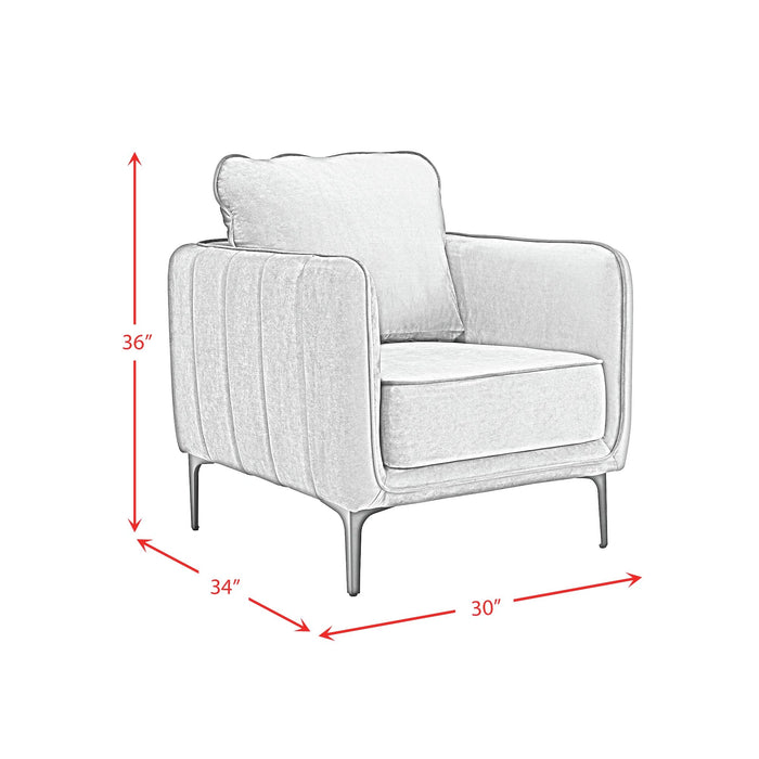 Rae Chair in Lavish 152 Grey Velvet