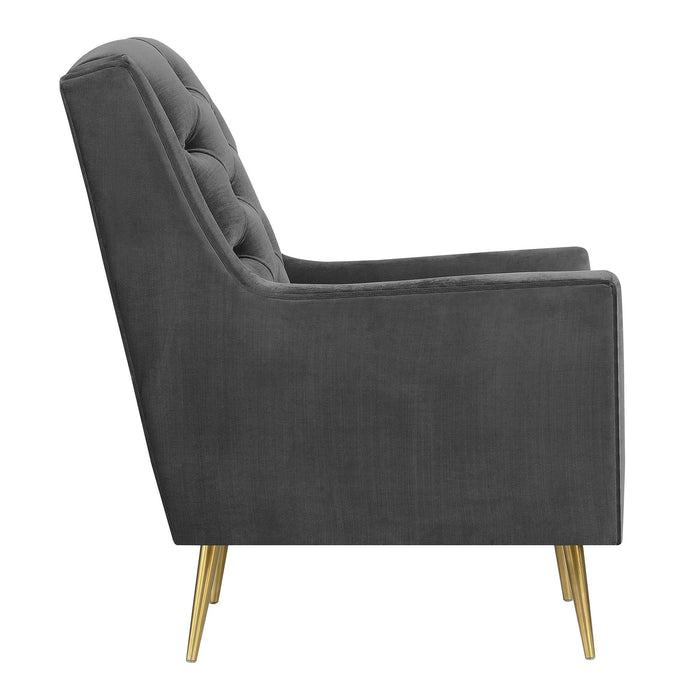Bryan Accent Chair w/ Gold Legs - Faith Furniture (Manhattan, KS)