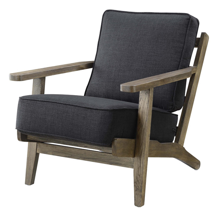 Metro Accent Chair in Onyx w/ Antique Legs - Faith Furniture (Manhattan, KS)