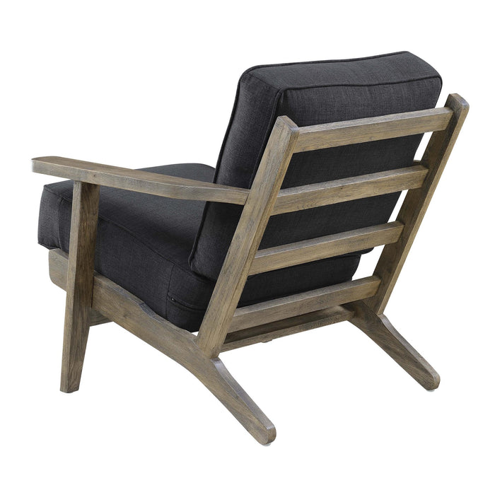 Metro Accent Chair in Onyx w/ Antique Legs - Faith Furniture (Manhattan, KS)