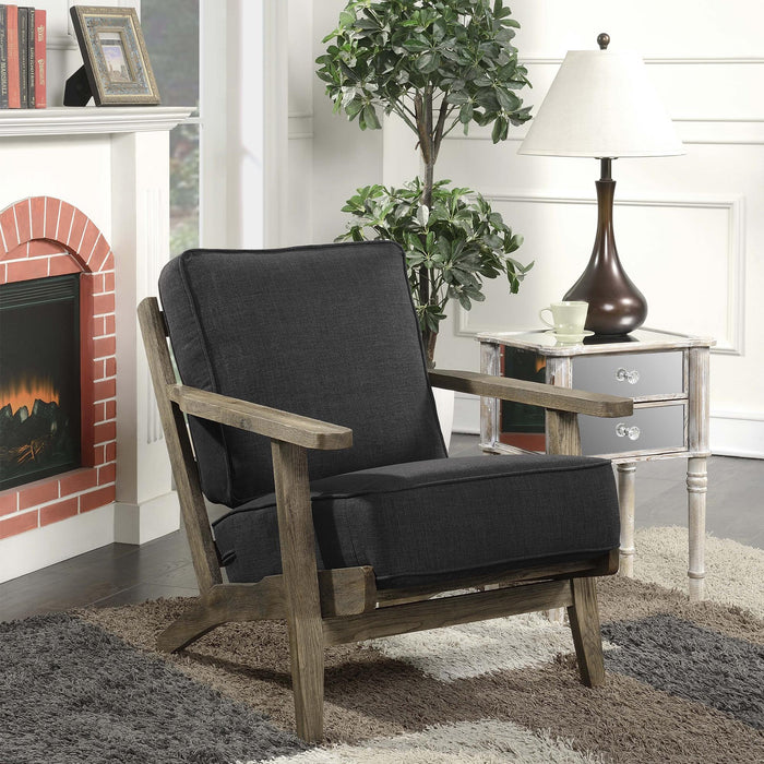 Metro Accent Chair in Onyx w/ Antique Legs - Faith Furniture (Manhattan, KS)