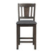 Elements International Cash Counter Height Chair (Set of 2) in Rustic Distressed Espresso - Faith Furniture (Manhattan, KS)