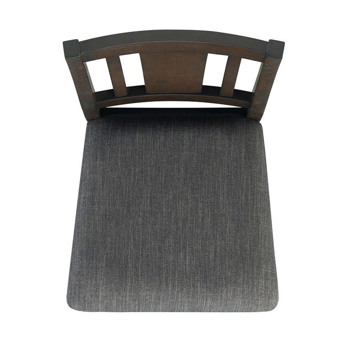 Elements International Cash Counter Height Chair (Set of 2) in Rustic Distressed Espresso - Faith Furniture (Manhattan, KS)