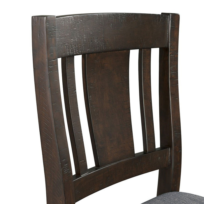 Elements International Cash Counter Height Chair (Set of 2) in Rustic Distressed Espresso - Faith Furniture (Manhattan, KS)
