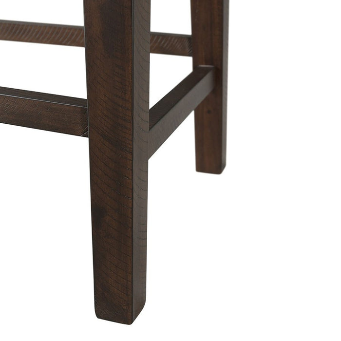 Elements International Cash Counter Height Chair (Set of 2) in Rustic Distressed Espresso - Faith Furniture (Manhattan, KS)