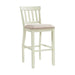 Elements International Stone 30 Inch Bar Slat Back Stool (Set of 2) in White - Faith Furniture (Manhattan, KS)