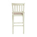 Elements International Stone 30 Inch Bar Slat Back Stool (Set of 2) in White - Faith Furniture (Manhattan, KS)