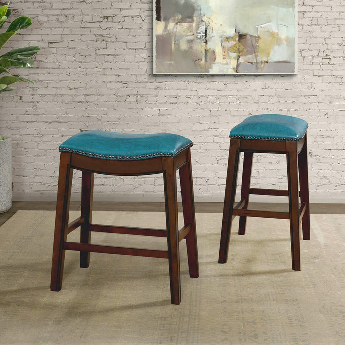 Fiesta 24" Backless Counter Height Stool in Blue - Faith Furniture (Manhattan, KS)