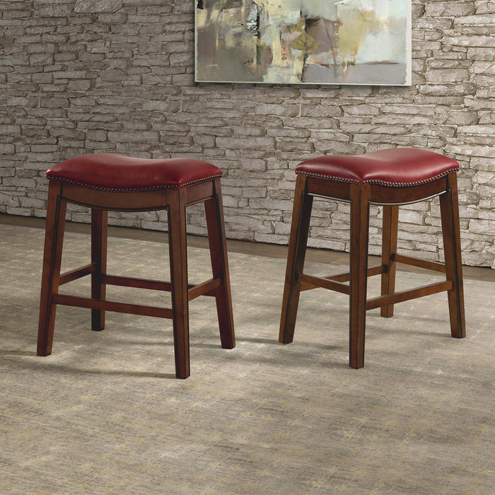 Fiesta 24" Backless Counter Height Stool in Red - Faith Furniture (Manhattan, KS)