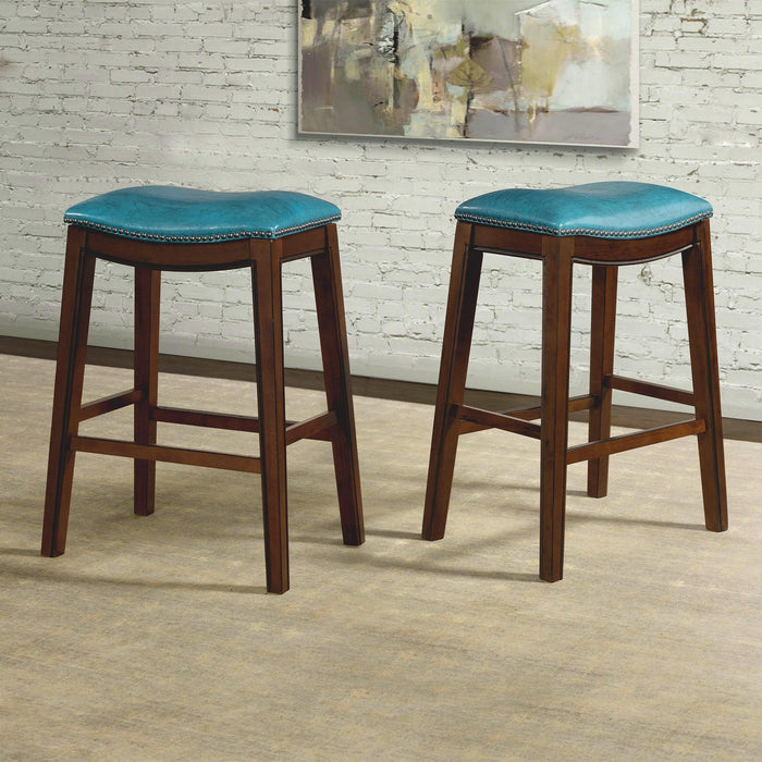 Fiesta 30" Backless Bar Stool in Blue - Faith Furniture (Manhattan, KS)